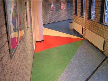 Vloer met kleurenpatroon